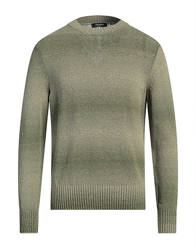 MASQ Pullover Verde militare 75% Lino, 25% Cotone