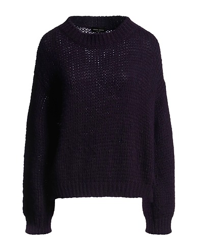 ROBERTO COLLINA Sweater Plum 68% Baby alpaca wool, 22% Nylon, 10% Wool