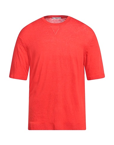 KANGRA Sweater Tomato red 68% Linen, 32% Cotton