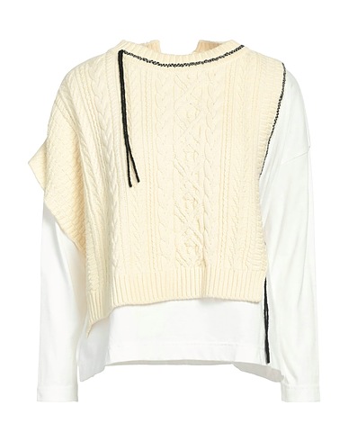Y'S YOHJI YAMAMOTO Sweater Ivory 100% Cotton, Wool, Nylon, Acrylic, Alpaca wool