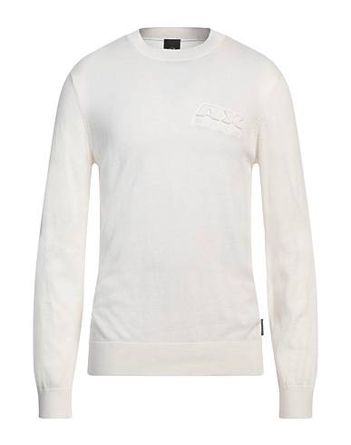 ARMANI EXCHANGE Pullover Weiß 52% Baumwolle, 42% Viskose, 6% Seide