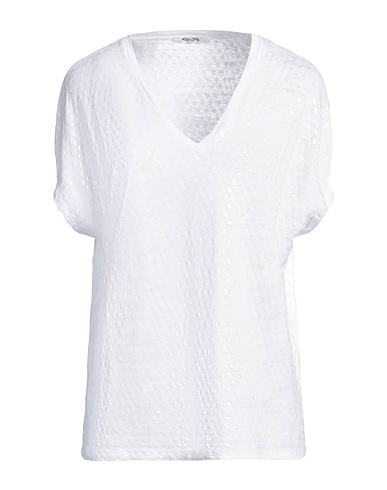 KANGRA Pullover Weiß 100% Leinen