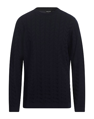 GIORGIO ARMANI Pullover Blu notte 94% Lana Vergine, 6% Poliestere