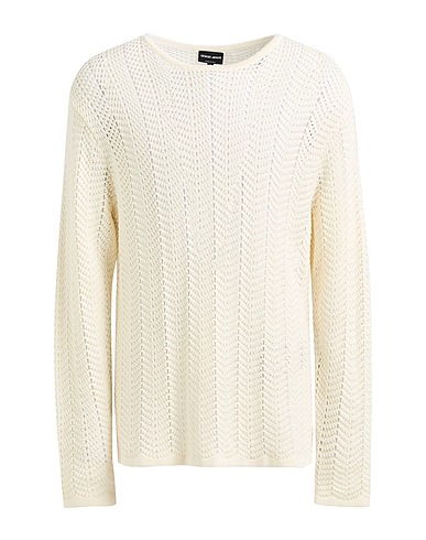 GIORGIO ARMANI Pullover Panna 80% Cotone, 20% Seta