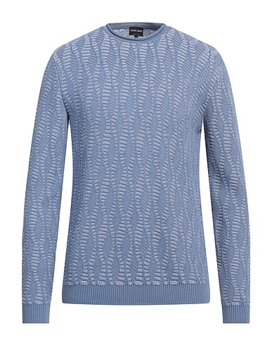 GIORGIO ARMANI Jumper Pastel blue 100% Cotton