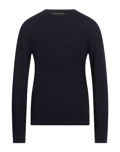 GIORGIO ARMANI Sweater Midnight blue 100% Virgin Wool