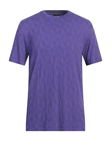 GIORGIO ARMANI T-shirt Purple 62% Viscose, 29% Polyamide, 7% Cashmere, 2% Elastane