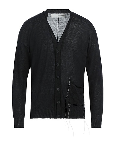ISABEL BENENATO Cardigan Black 100% Linen