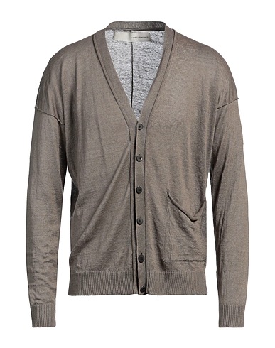 ISABEL BENENATO Cardigan Khaki 100% Lino