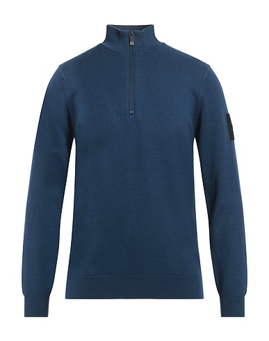 OUTHERE Pullover mit Zipper  Marineblau 72% Recycelte Viskose, 28% PBT - Polybutylenterephthalat