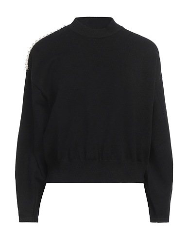TWINSET Polo neck Black 72% Viscose, 28% Polyester