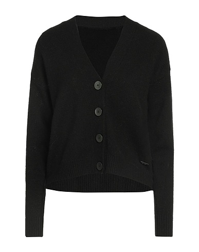 FRED MELLO Strickjacke Schwarz 47% Acryl, 30% Polyester, 10% Kamelwolle, 10% Wolle, 3% Elastan