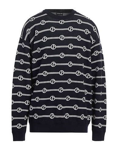 GIORGIO ARMANI Sweater Midnight blue 100% Virgin Wool