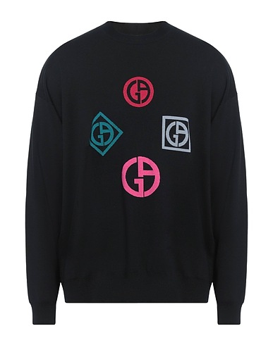 GIORGIO ARMANI Sweater Black 94% Virgin Wool, 4% Polyamide, 2% Elastane