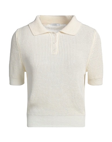 PESERICO Sweater EASY White 65% Linen, 35% Cotton