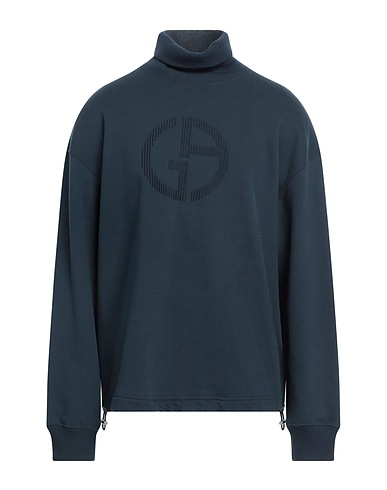 GIORGIO ARMANI Sweatshirt Midnight blue 88% Cotton, 12% Polyester, Virgin Wool