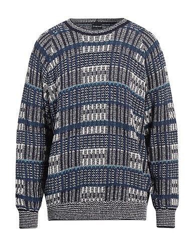 GIORGIO ARMANI Sweater Blue 69% Cotton, 18% Polyamide, 7% Cashmere, 6% Viscose