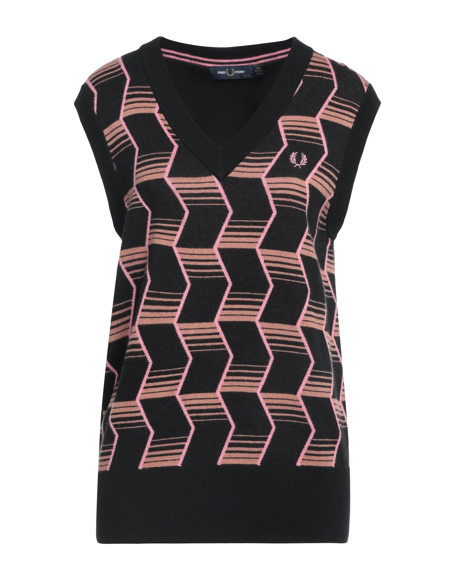 FRED PERRY Jumper Black 40% Recycled polyamide, 40% Viscose, 20% Cotton