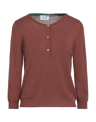NIŪ Sweater Chocolate brown 88% Viscose, 12% Polyester