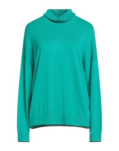 LIU •JO Polo neck Emerald green 80% Viscose, 20% Polyamide, Metallic Polyester