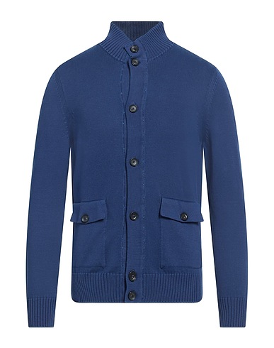 +39 MASQ Cardigan Navy blue 100% Cotton
