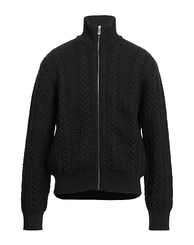 VERSACE Pullover mit Zipper  Braungrau 100% Wolle