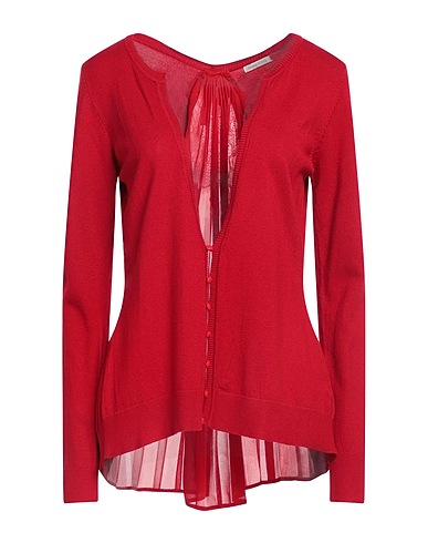 FRACOMINA Cardigan JEANS Red 65% Viscose, 35% Nylon