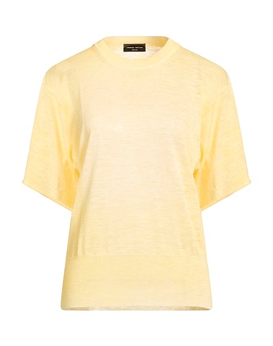 ROBERTO COLLINA Sweater Yellow 55% Linen, 45% Polyester