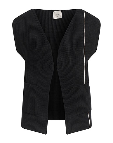 ALYSI Cardigan CRÈME Black 74% Cotton, 26% Polyamide