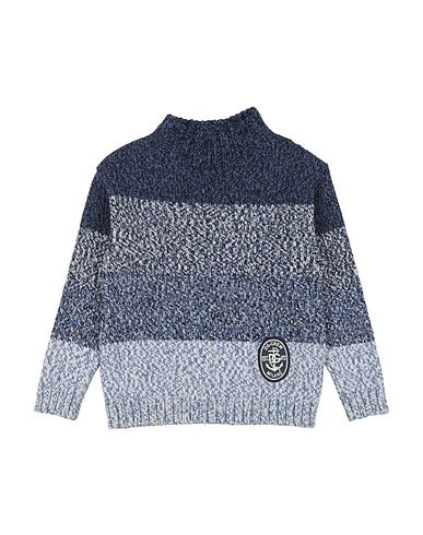 DOLCE&GABBANA Turtleneck Blue 100% Virgin Wool, Polyester, Viscose
