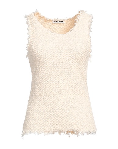 JIL SANDER Top Avorio 79% Cotone, 20% Viscosa, 1% Elastan