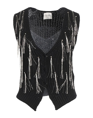 ALYSI Cardigan Nero 75% Cotone, 20% Poliestere, 5% Altre Fibre