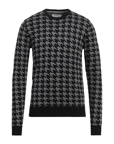 FRED MELLO Jumper Black 48% Polyester, 23% Acrylic, 22% Polyamide, 7% Wool