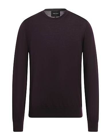 GIORGIO ARMANI Sweater Plum 100% Virgin Wool