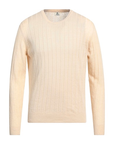 LUIGI BORRELLI NAPOLI Jumper Beige 66% Linen, 34% Cotton