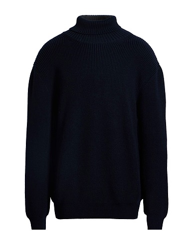 COOPERATIVA PESCATORI POSILLIPO Polo neck Midnight blue 50% Merino Wool, 50% Acrylic