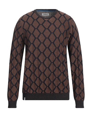 FRED MELLO Pullover Braun 55% Polyester, 20% Acryl, 20% Polyamid, 5% Wolle