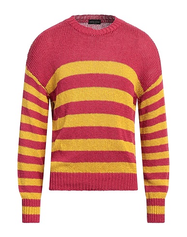 ROBERTO COLLINA Jumper Burgundy 77% Cotton, 23% Linen