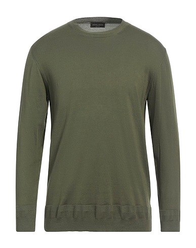 ROBERTO COLLINA Pullover Verde militare 100% Cotone