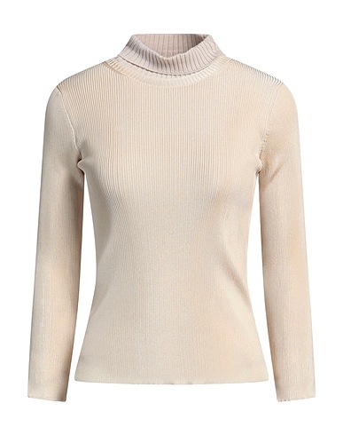 BALENCIAGA Polo neck Beige 100% Cotton, Polyester