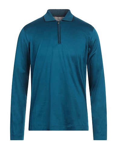 CANALI Poloshirt Aquamarin 100% Baumwolle