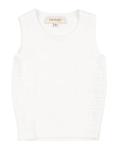 TWINSET Top White 77% Viscose, 23% Polyethylene