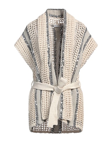 BRUNELLO CUCINELLI Cardigan 55% Jute, 35% Cotton, 10% Polyamide, Polyester, Linen