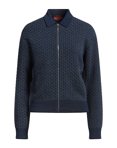 MISSONI Cardigan Navy blue 80% Cotton, 20% Polyamide