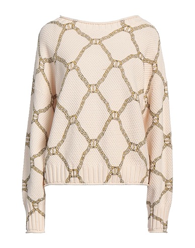 TWINSET Jumper Cream 100% Cotton