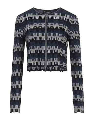 EMPORIO ARMANI Cardigan Blu notte 70% Viscosa, 21% Poliestere, 8% Poliammide, 1% Elastan