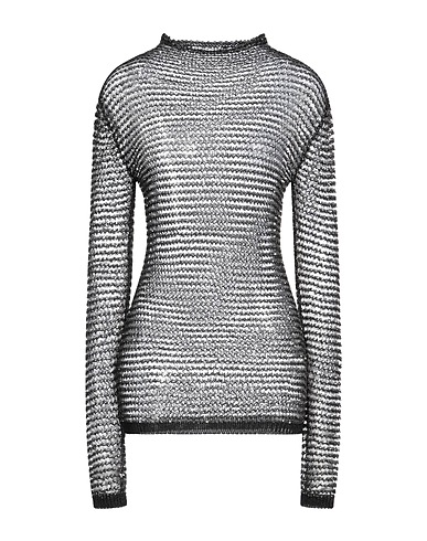 BALMAIN Turtleneck Black 54% Acetate, 40% Polyester, 5% Polyamide, 1% Metallic fiber