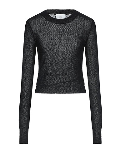 AMI ALEXANDRE MATTIUSSI Sweater Black 75% Viscose, 25% Polyamide