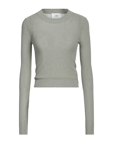 AMI ALEXANDRE MATTIUSSI Sweater Light green 75% Viscose, 25% Polyamide