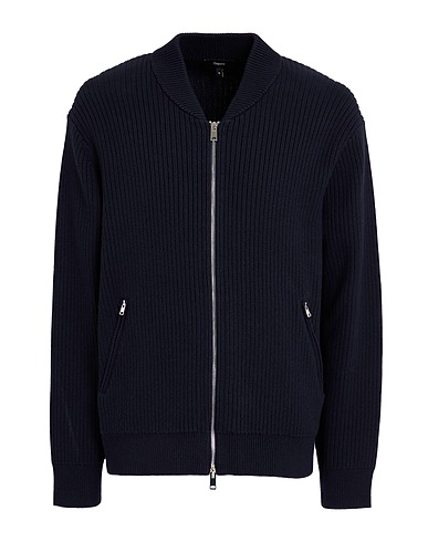 THEORY Pullover mit Zipper  Nachtblau 94% Baumwolle, 5% Kaschmir, 1% Andere Fasern